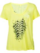 Unravel Project Distressed Ribcage T-shirt - Yellow & Orange