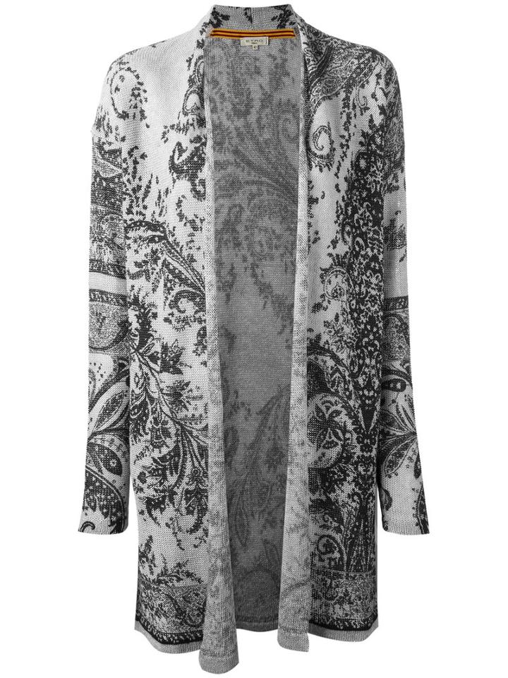 Etro - Striped Cardigan - Women - Linen/flax/polyester - 42, Women's, Nude/neutrals, Linen/flax/polyester