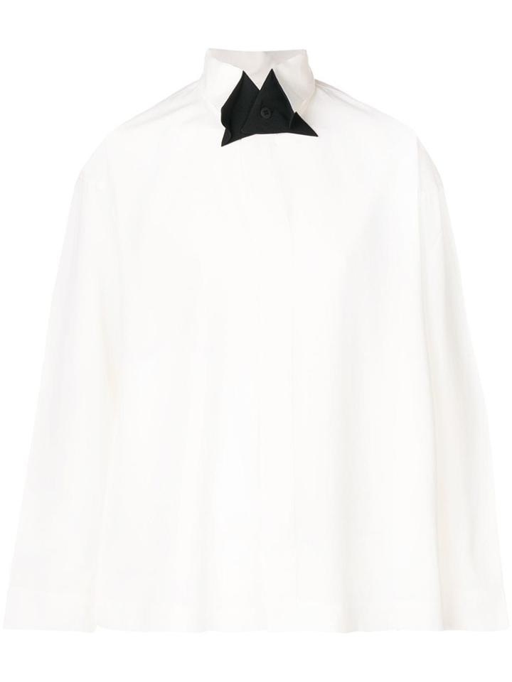 Homme Plissé Issey Miyake Tailored Tuxedo Style Shirt - White