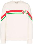 Gucci Gg Stripe Sweatshirt - White