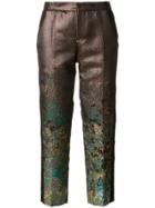 A.f.vandevorst Metallic Sheen Cropped Trousers