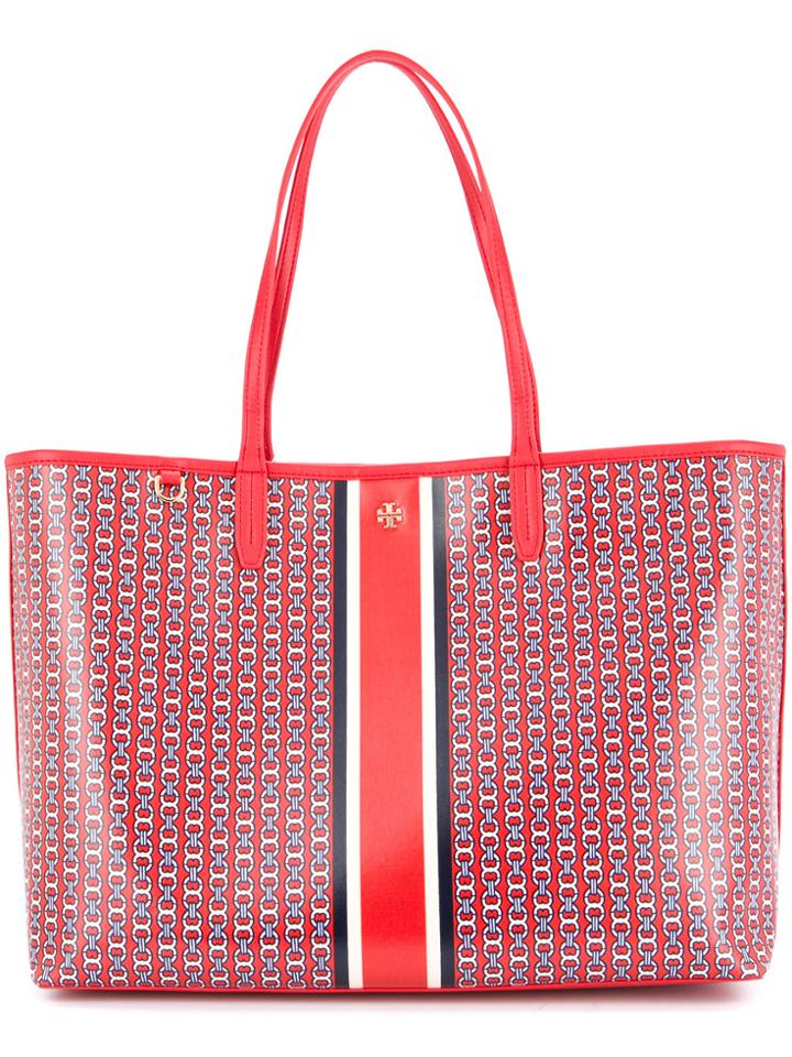 Tory Burch Chain-print Tote - Red