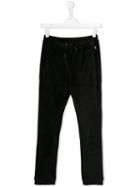 Little Marc Jacobs Velvet Drawstring Trousers - Black