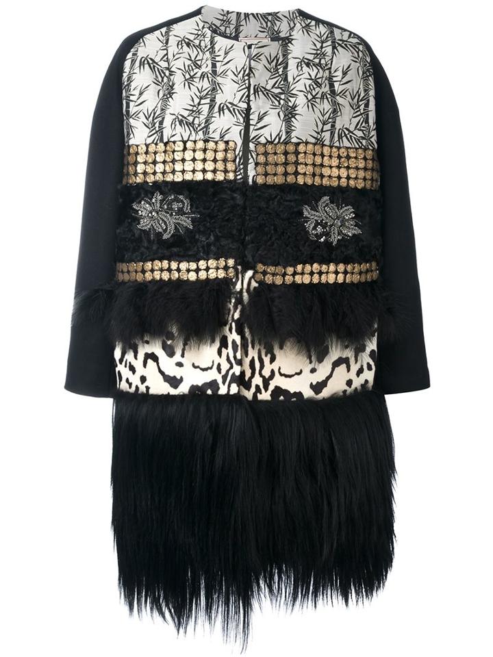 Antonio Marras Oversize Fur Trim Coat