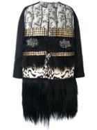Antonio Marras Oversize Fur Trim Coat