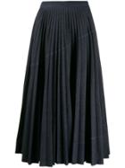 Valentino A-line Pleated Skirt - Blue