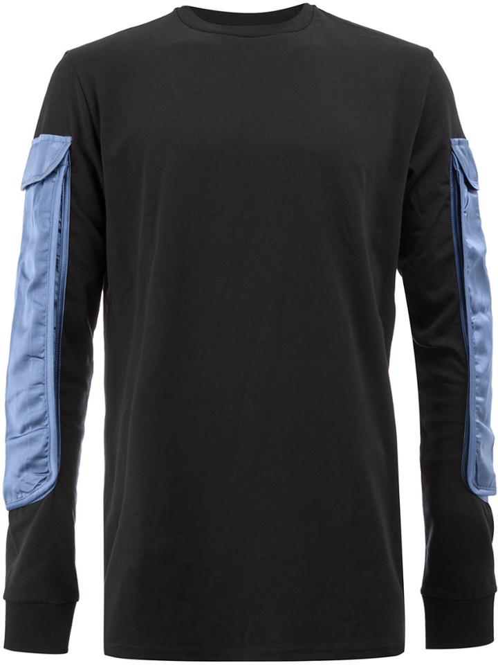 Cottweiler Contrast Arm Patch T-shirt - Black