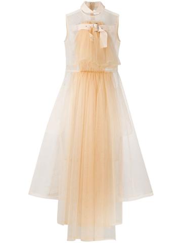 Comme Des Garçons Noir Kei Ninomiya Buckle Detail Dress - Neutrals