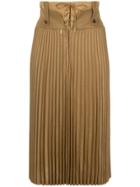 Muller Of Yoshiokubo Raffia Corset Pleated Skirt - Brown