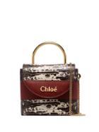 Chloé Small Aby Lizard-effect Shoulder Bag - Brown