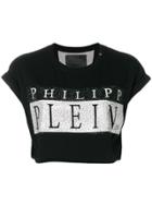 Philipp Plein Cropped Plein T-shirt - Black