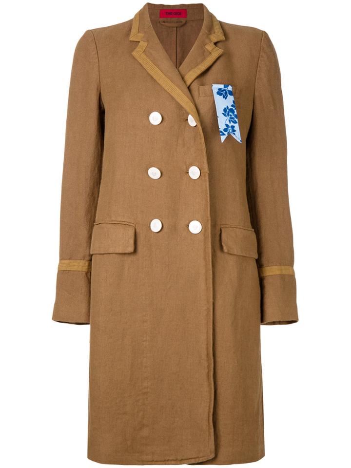 The Gigi Double-breasted Coat - Brown