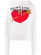 Helmut Lang Hooded Print Sweatshirt - White