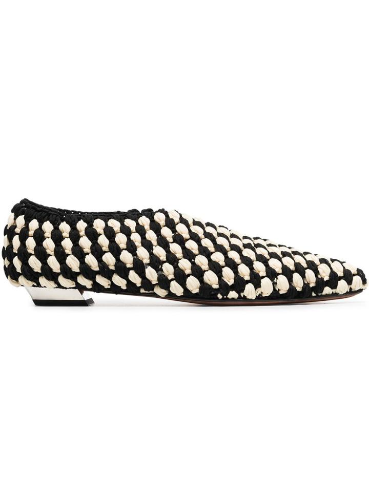 Proenza Schouler Flat Woven Pumps - Black