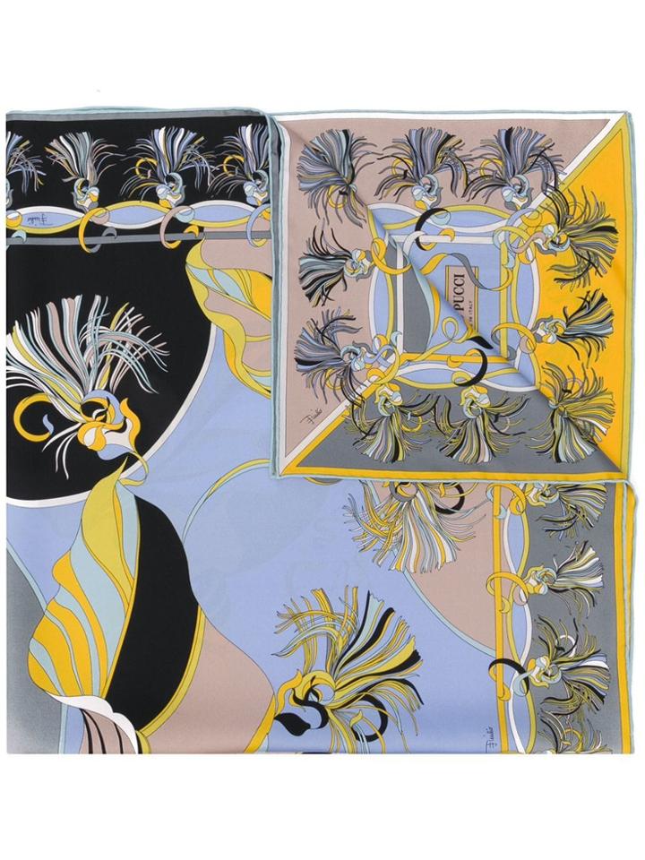 Emilio Pucci Signature Print Scarf - Blue