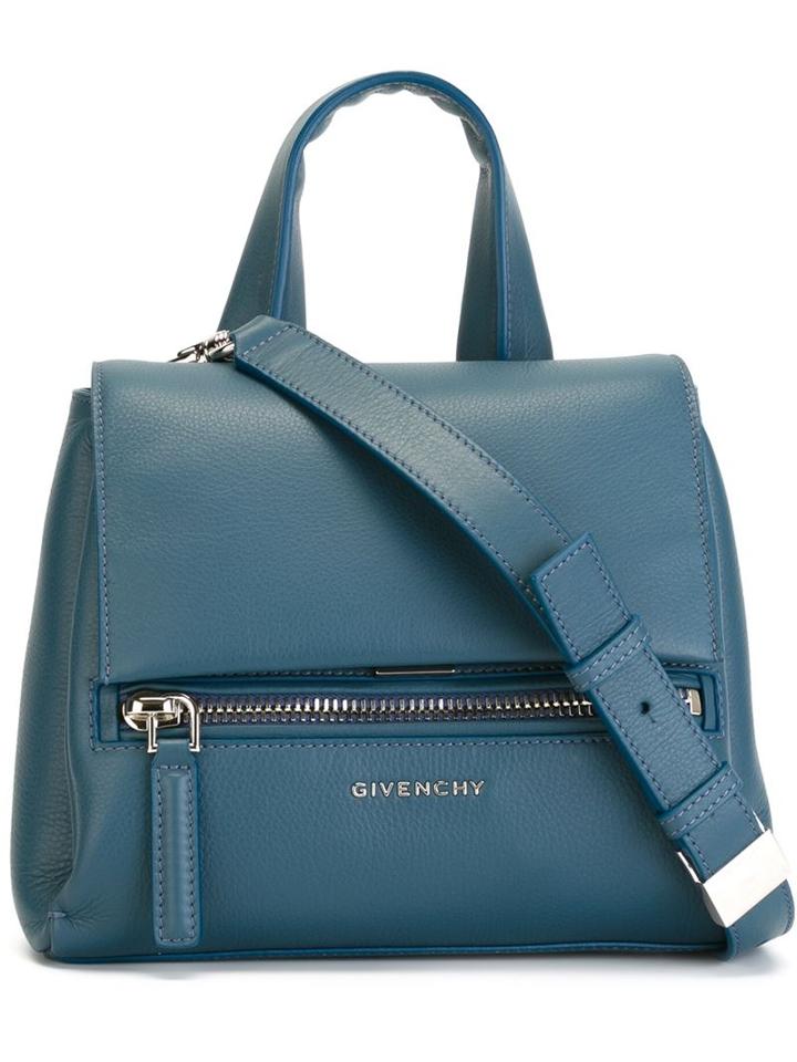 Givenchy Mini Pandora Pure Tote, Women's, Blue, Calf Leather