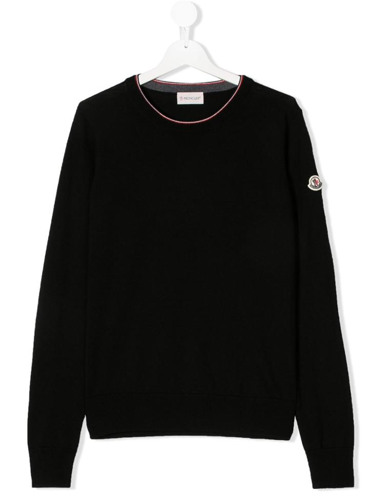 Moncler Kids Round Neck Jumper - Black