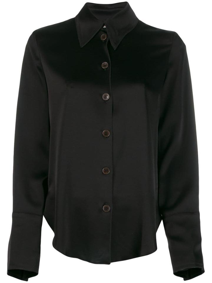 Nanushka Satin Shirt - Black