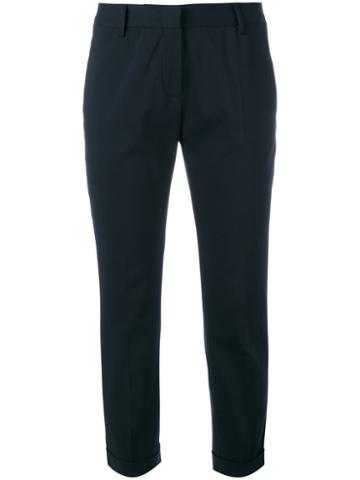 Tonello - Cropped Tailored Trousers - Women - Cotton/polyester/cupro/pbt Elite - 48, Women's, Blue, Cotton/polyester/cupro/pbt Elite