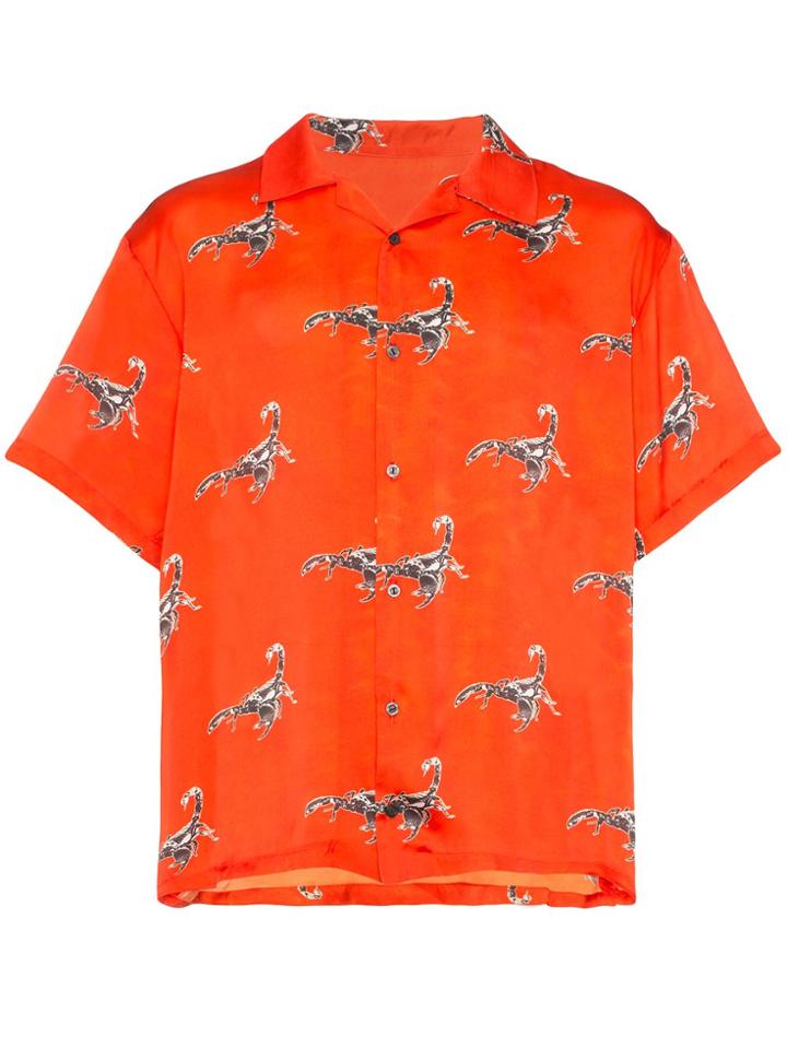 Services Unknown X Browns East Revere Scorpion Print Shirt - Red