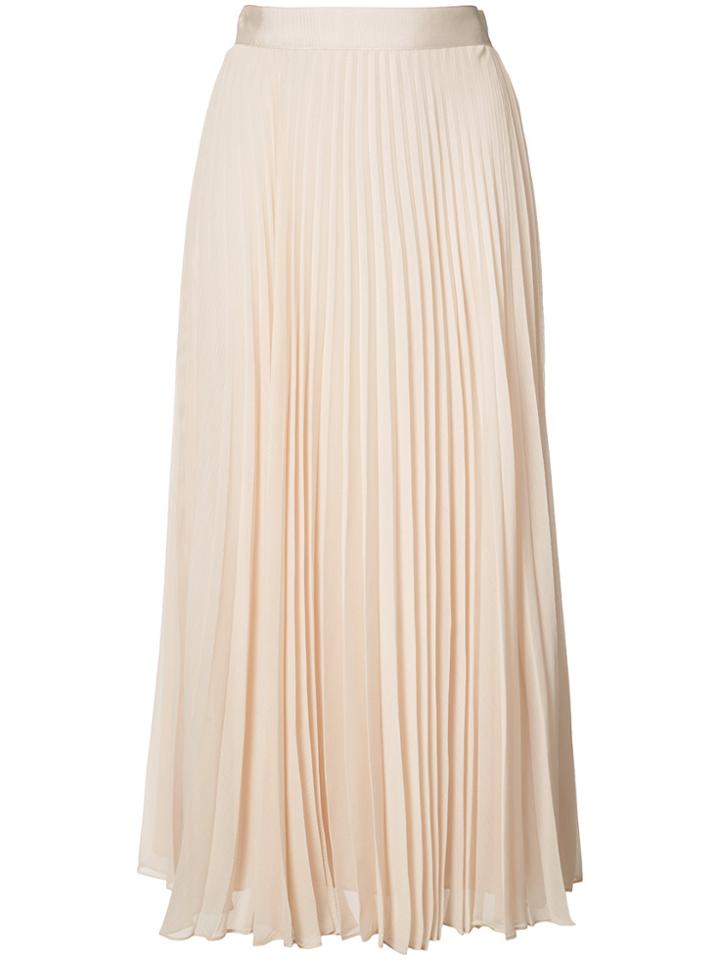 Alice+olivia Midi Pleated Skirt - Nude & Neutrals