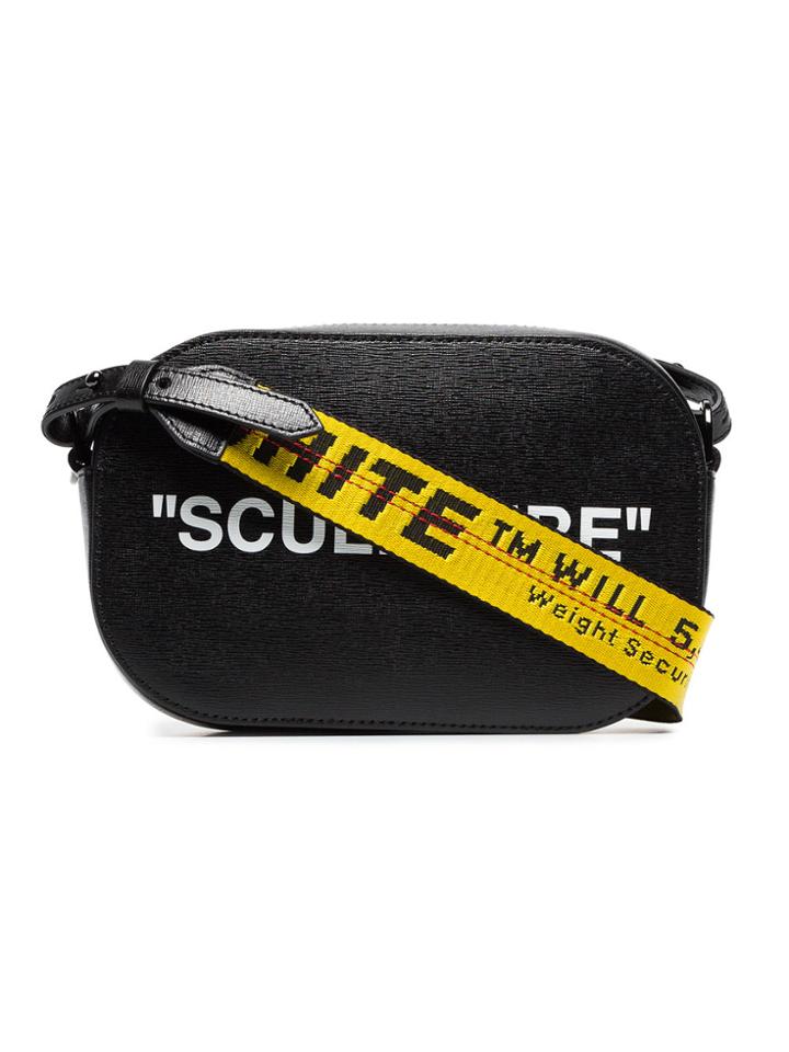 Off-white Black Sculpture Leather Camera Bag