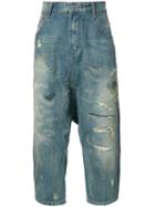 Mostly Heard Rarely Seen Cropped Jeans, Men's, Size: 32, Blue, Cotton