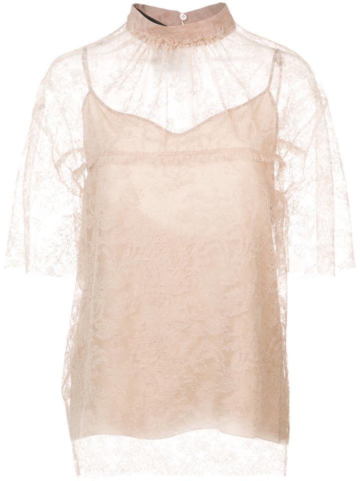 Rochas Layered Blouse - Nude & Neutrals