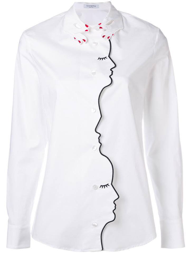 Vivetta Ruffle Front Shirt - White