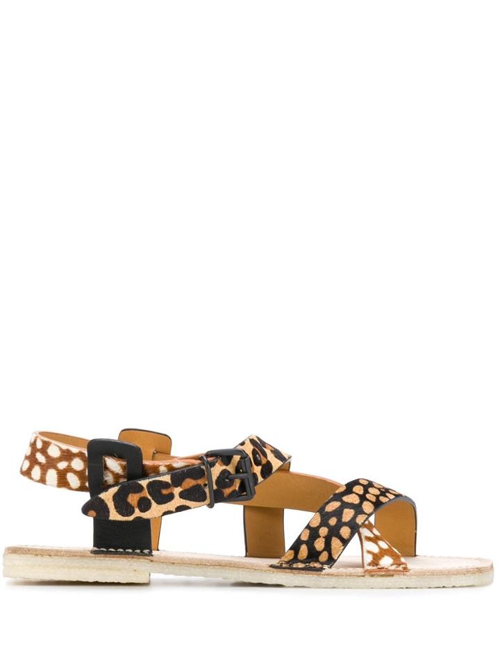 Flamingos Brenda Animal Print Sandals - Neutrals