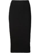 James Perse 'skinny' Ribbed Skirt, Women's, Size: 1, Black, Cotton/spandex/elastane