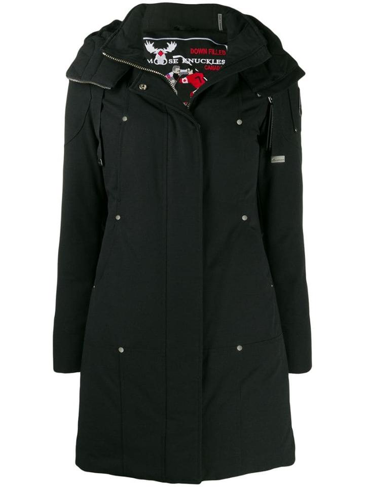 Moose Knuckles Long Padded Parka - Black