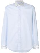 Etro Contrasting Printed Collar Fitted Shirt - Blue