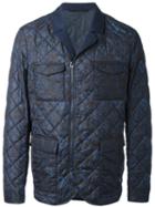 Etro Floral Print Padded Jacket, Men's, Size: Large, Blue, Polyester/cotton/polyamide
