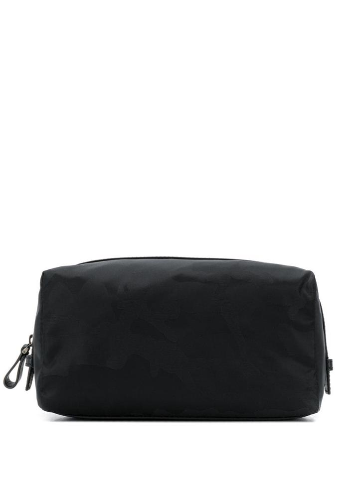 Valentino Camouflage Print Wash Bag - Black
