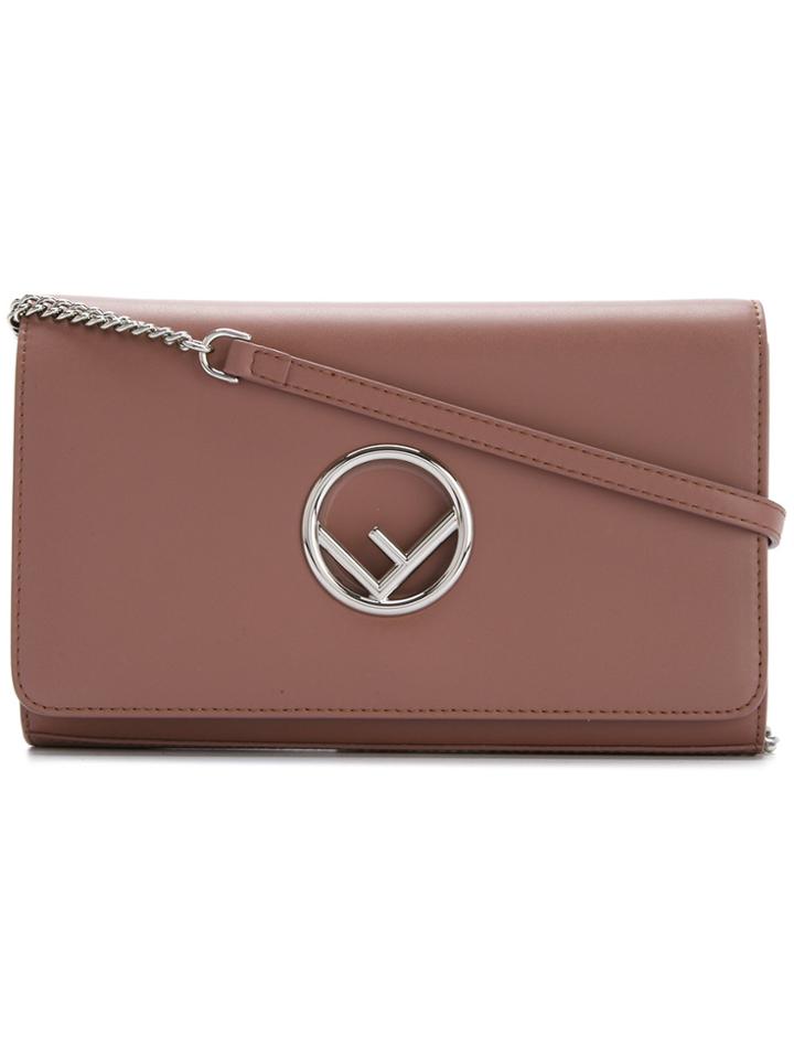 Fendi Logo Clutch Bag - Nude & Neutrals