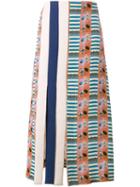 Tata Naka American Football Print A-line Skirt, Women's, Size: 10, Silk