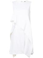 Dvf Diane Von Furstenberg Ruffle Front Dress - White