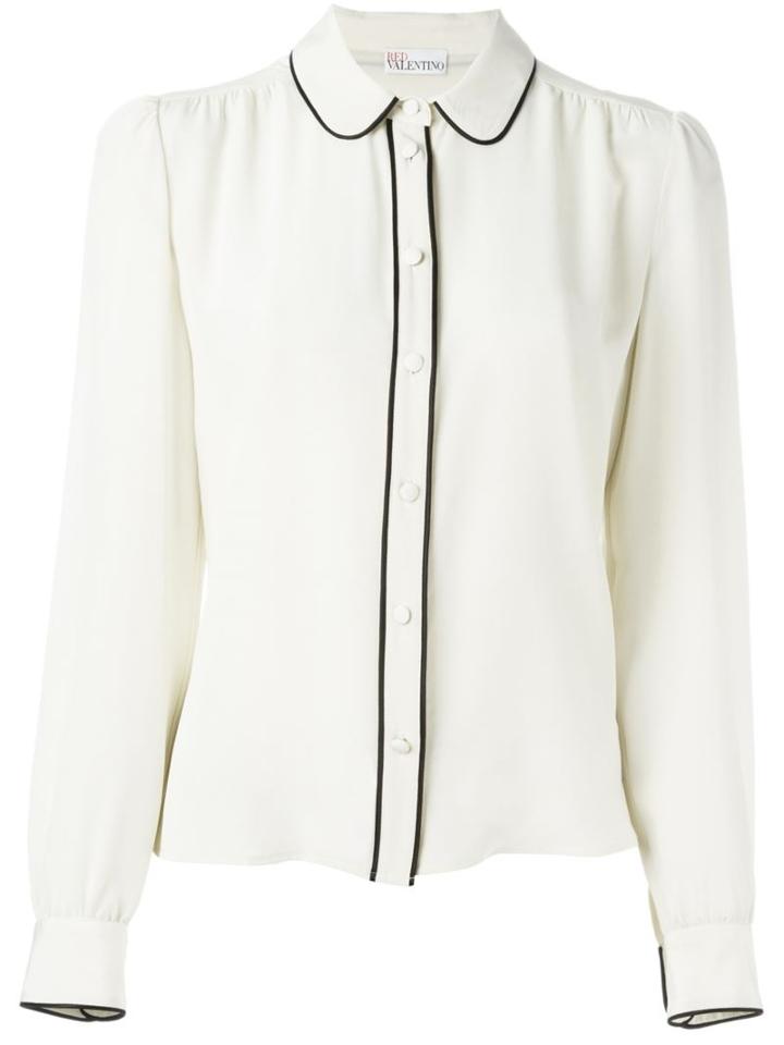Red Valentino Contrasting Piped Trim Shirt