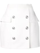 Balmain Double Breasted Skirt - White