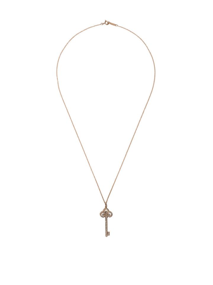 Tiffany & Co 18kt Rose Gold Tiffany Keys Fleur De Lis Diamond Key