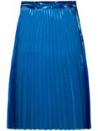Ssheena Clear Pleated Midi Skirt - Blue