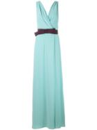 Max Mara - Belted Long Dress - Women - Silk - 48, Green, Silk