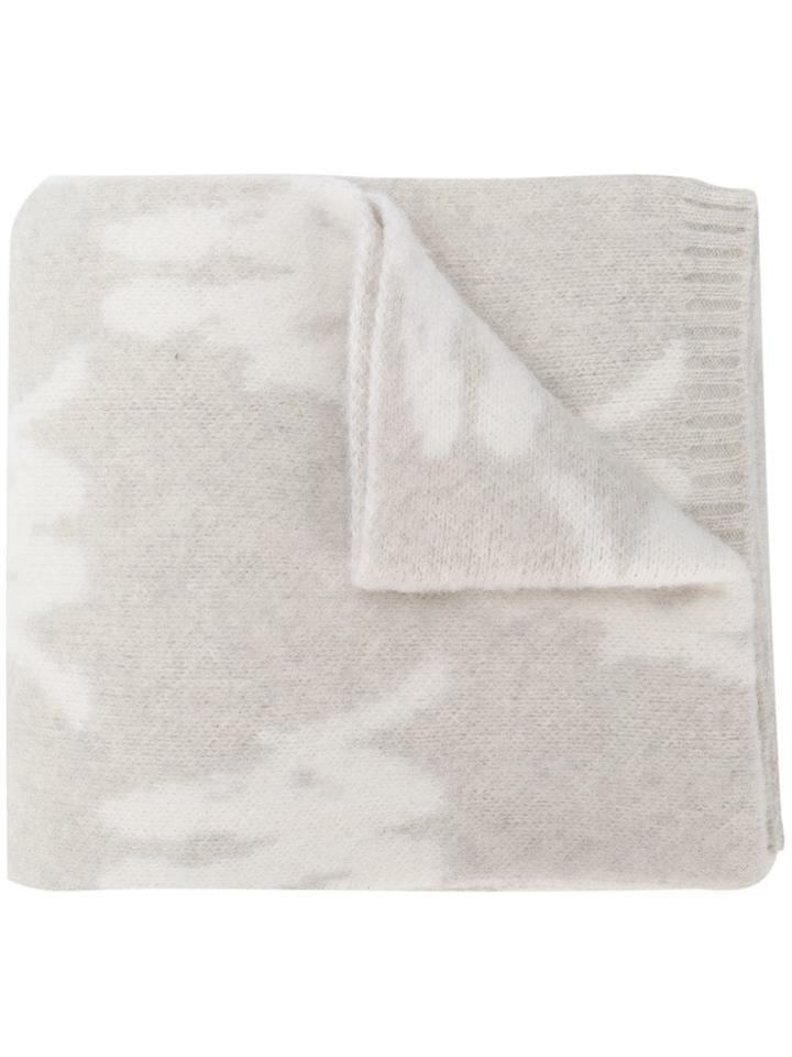 Paura Wide Elongated Scarf - Grey