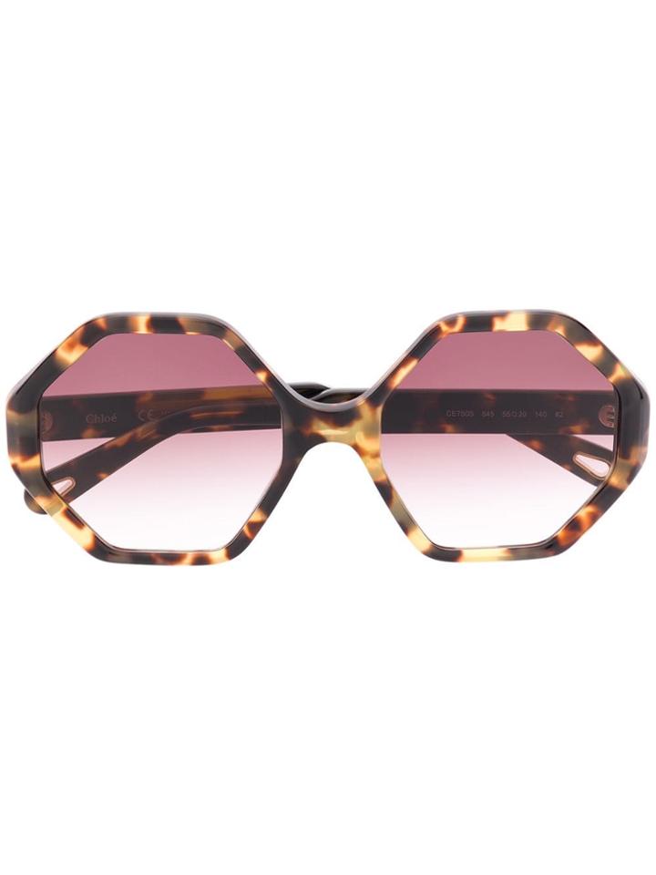 Chloé Eyewear Oversized Sunglasses - Brown