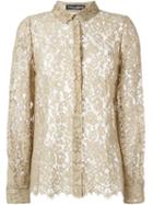 Dolce & Gabbana Sheer Floral Lace Shirt