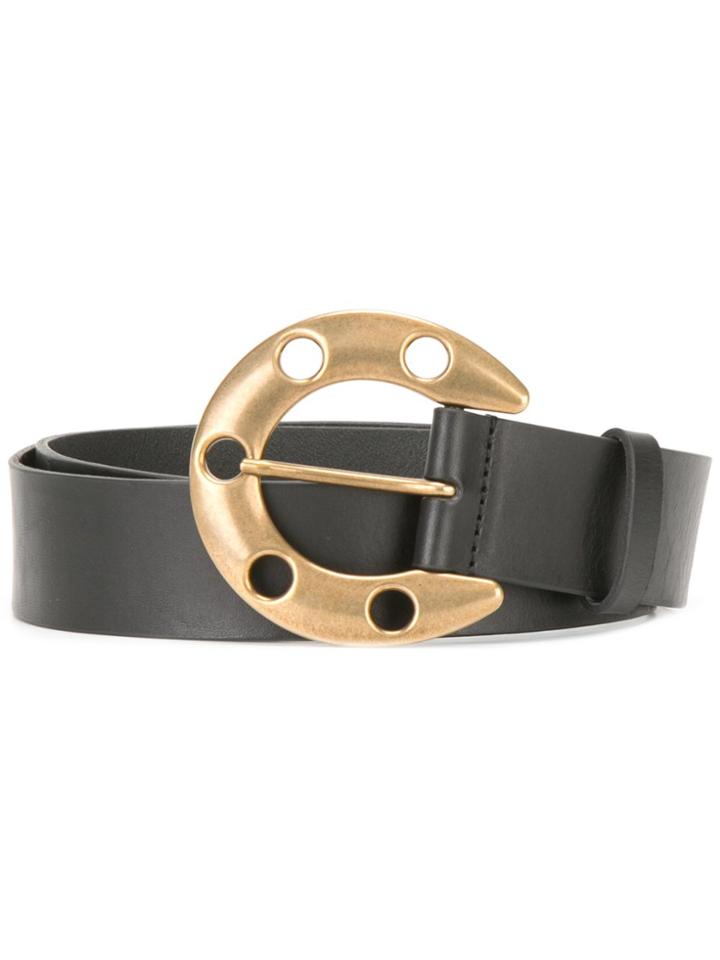 Dolce & Gabbana Horseshoe Buckle Belt - Black