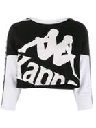 Kappa Cropped Logo-band Sweatshirt - Black
