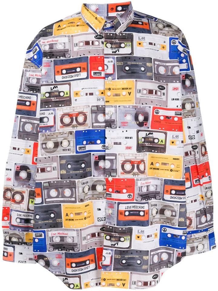 Love Moschino Tape-print Shirt - White