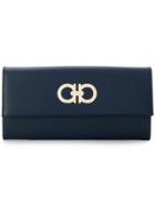 Salvatore Ferragamo Double Gancio Continental Wallet - Blue